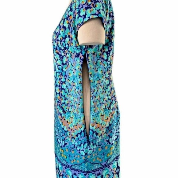 Isaac Mizrahi Live Cap Sleeve Lined Sheath Dress Sz S Multicolor #240H - Picture 4 of 7